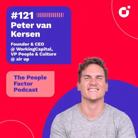A Portrait of Peter van Kersen, CEO & Founder of WorkingCapital. He is also VP People & Culture at AirUp. Peter is guest at the 121st episode of The People Factor Podcast with Thomas Kohler & Yeliz Castillo.