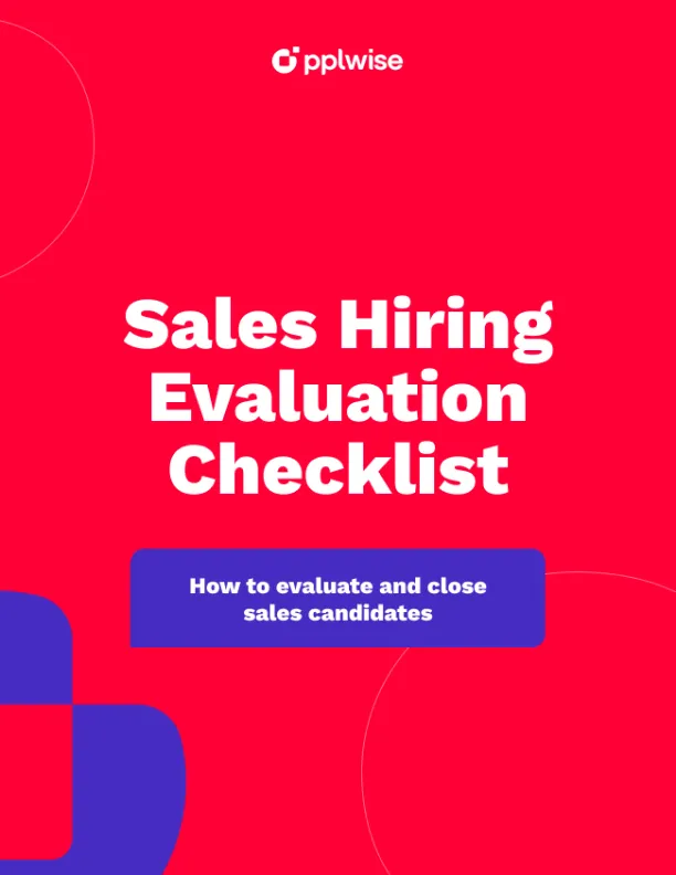 Cover of pplwise's whitepaper 'Sales Hiring Evaluation Checklist'